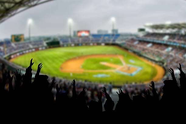 An image of a packed baseball stadium filled with cheering fans.