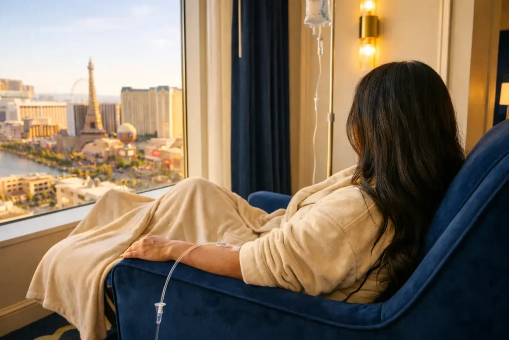 woman iv therapy paris hotel strip view mobile iv las vegas